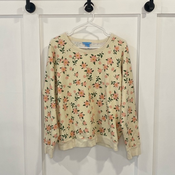DRAPER JAMES cream floral sweatshirt - Picture 4 of 11
